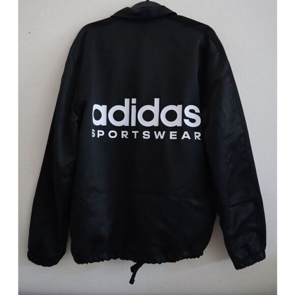 Adidas IB8395 Men's Sz Small Black Satin Coaches Track Jacket - Picture 2 of 9